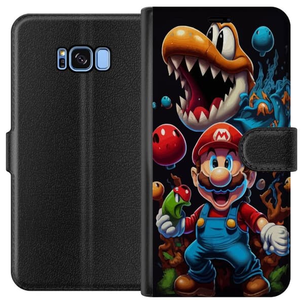 Kompatibelt Plånboksfodral till Samsung Galaxy S8 Super Mario