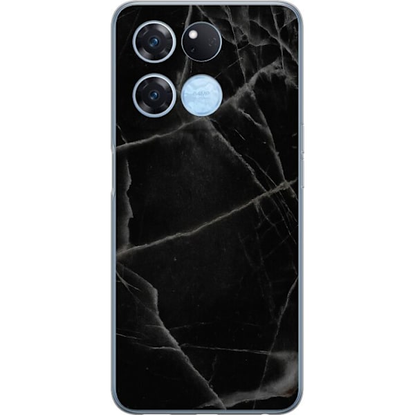 OnePlus Ace Racing Gennemsigtig cover Sort marmor