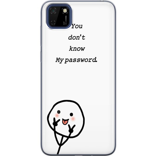 Huawei Y5p Genomskinligt Skal You Don’t Know My Password – edgy textmotiv med attityd