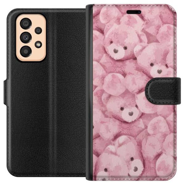 Kompatibelt Plånboksfodral till Samsung Galaxy A33 5G Pink Teddy