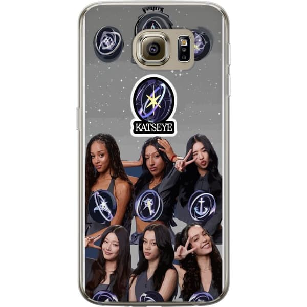 Kompatibelt Mobildeksel til Samsung Galaxy S6 KATSEYE symbolporträtt grå