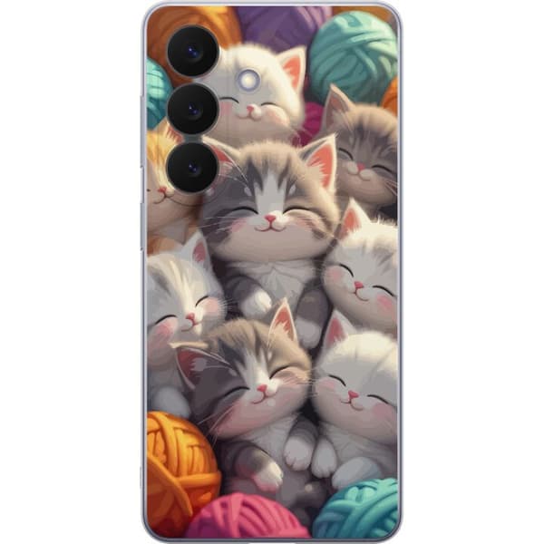 Kompatibelt Mobildeksel til Samsung Galaxy S26 Sovande kattungar beige