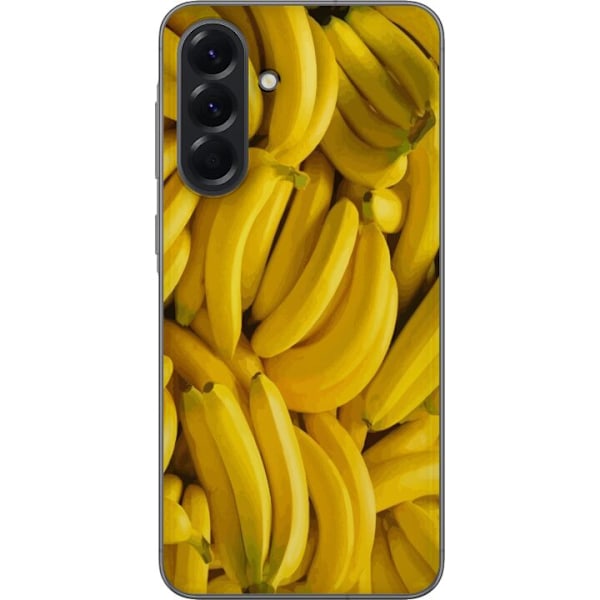 Samsung Galaxy A56 Genomskinligt Skal Banana Pattern – lekfullt mönster med gula bananer