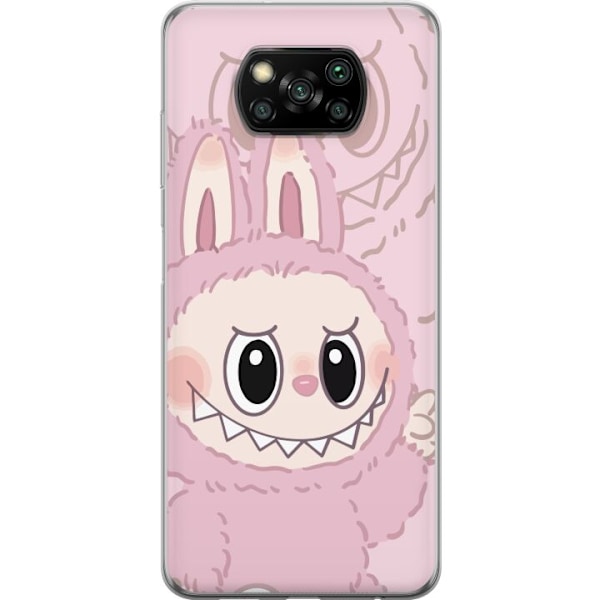 Xiaomi Poco X3 NFC Läpinäkyvä kuori Labubu Floral Freak