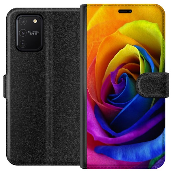 Samsung Galaxy S10 Lite Tegnebogsetui Regnbue Rose