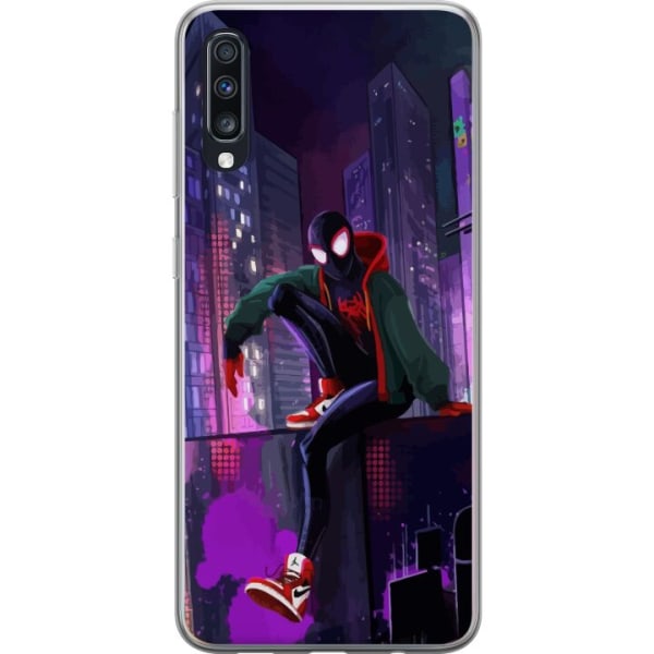 Samsung Galaxy A70 Läpinäkyvä kuori Fortnite - Spider-Man