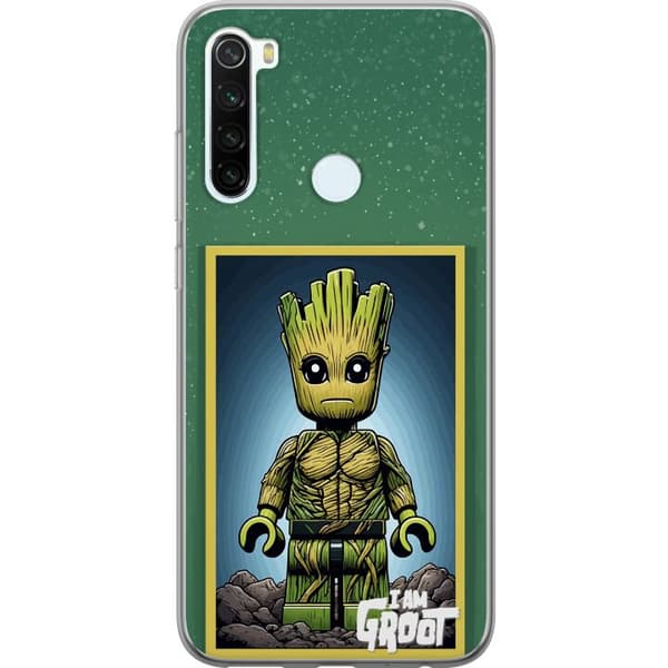 Kompatibelt Mobildeksel til Xiaomi Redmi Note 8 Robot med röda ögon grå