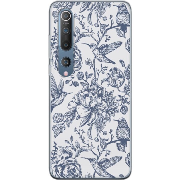 Xiaomi Mi 10 5G Läpinäkyvä kuori Kukat & Linnut - Romanttin