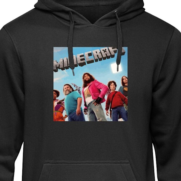 Hoodie til Voksen | Behagelig Hættetrøje A Minecraft Movie sort L
