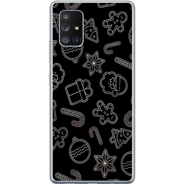 Samsung Galaxy A71 5G Gennemsigtig cover Julemønster