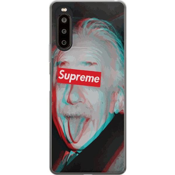 Sony Xperia 10 II Läpinäkyvä kuori Supreme Albert Einstein 3D Motiivi Katumuoti Suunnittelu Suosittu Tiede Ikoni Kaupunkitaide