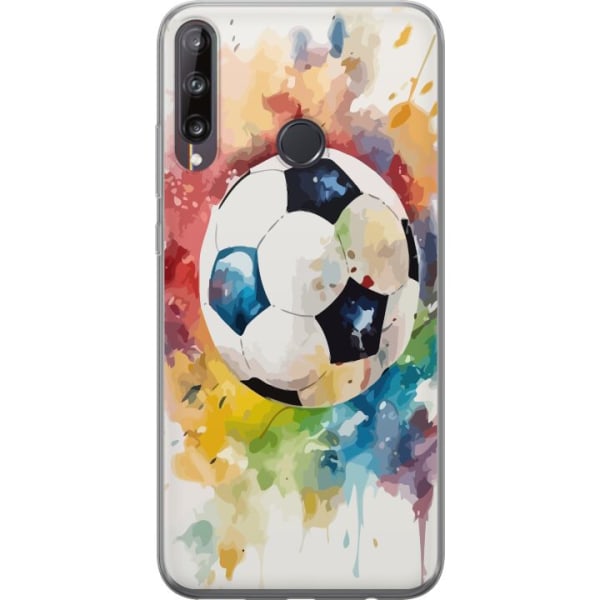 Huawei P40 lite E Genomskinligt Skal Fotboll