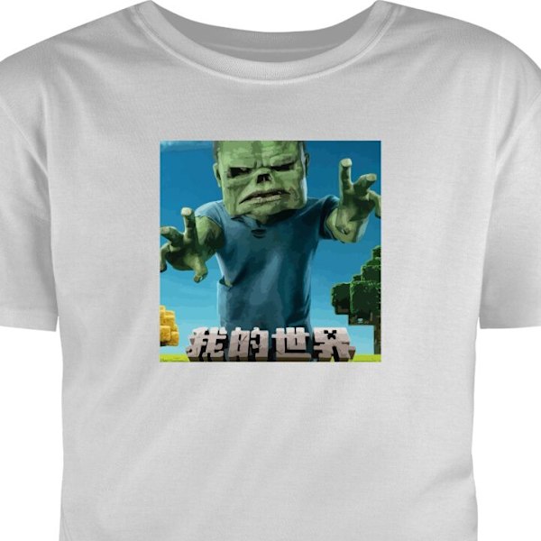T-paita Aikuisille | Klassinen Aikuisten T-paita A Minecraft M harmaa S