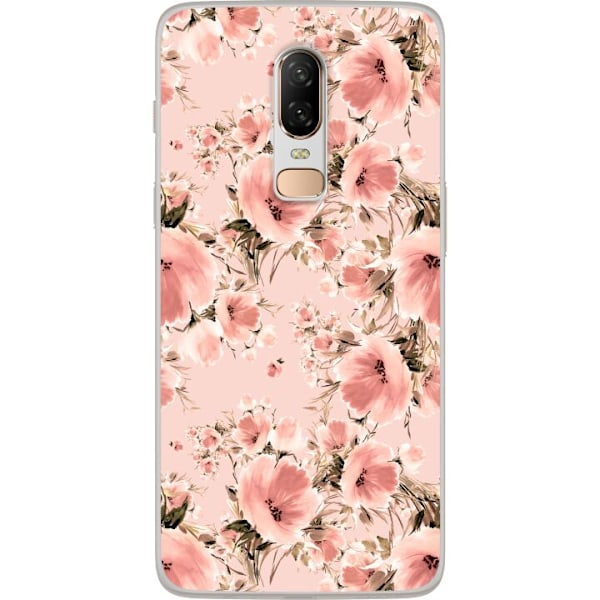 OnePlus 6 Gjennomsiktig deksel Blomster