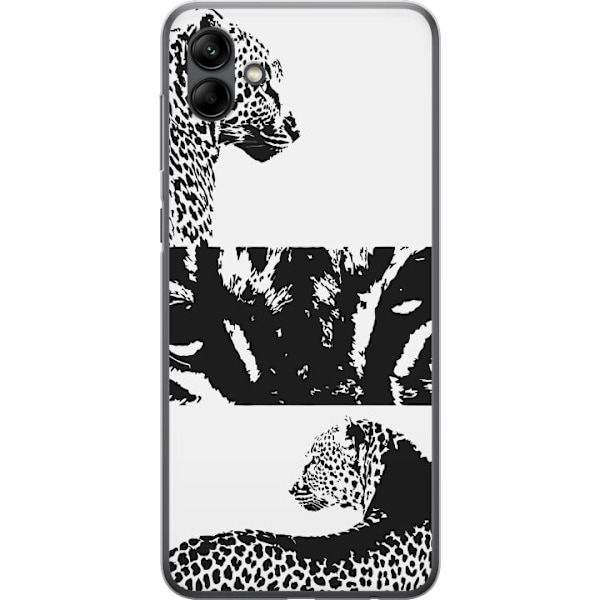 Samsung Galaxy A05 Läpinäkyvä kuori Leopard Faces