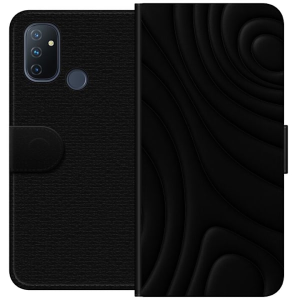 OnePlus Nord N100 Tegnebogsetui Sorte Bølger