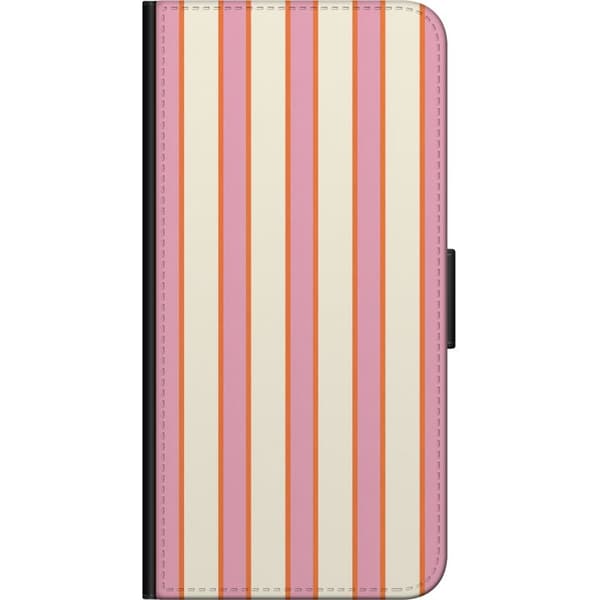 Kompatibel Tegnebogsetui til Huawei P smart Lyserøde sorbetstriber pink