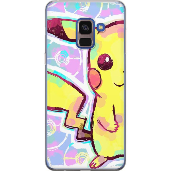 Samsung Galaxy A8 (2018) Genomskinligt Skal Pikachu 3D