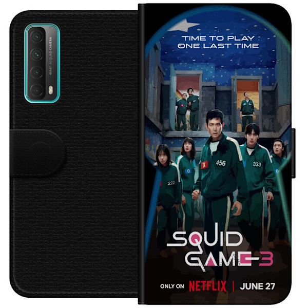 Huawei P smart 2021 Plånboksfodral Squid Game Säsong 3 Seriefigurer Populärt TV Serie Motiv Ikoner Spänning Drama Asiatisk Design Trend