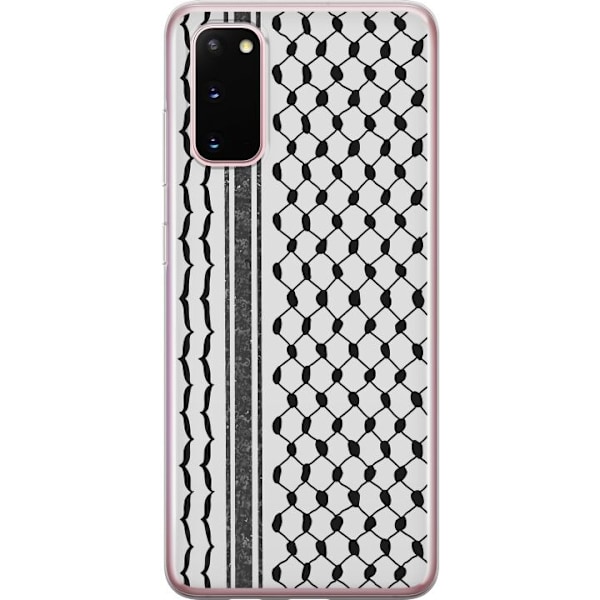Samsung Galaxy S20 Läpinäkyvä kuori Palestiinalainen kuvio - perinteiseen tyyliin inspiroima keffiyeh-kangas