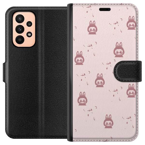Samsung Galaxy A23 Lommeboketui Labubu Neon Pop - Neonfarget p