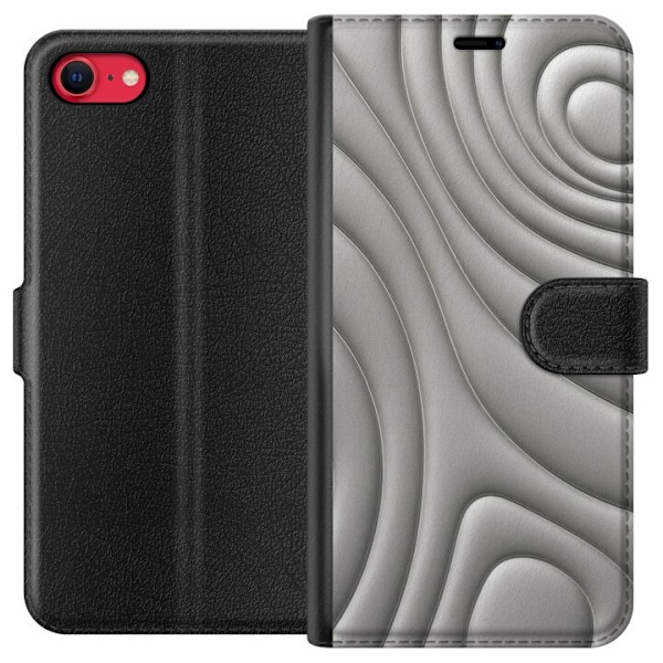 Apple iPhone SE (2020) Plånboksfodral Silver Waves