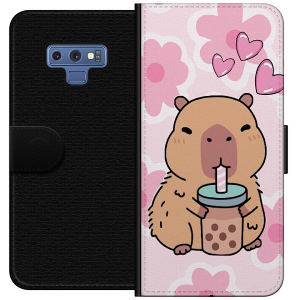 Samsung Galaxy Note9 Lompakkokotelo Kawaii Capybara Sydän Ani