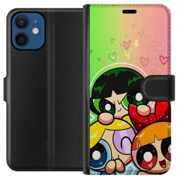 Kompatibel Tegnebogsetui til Apple iPhone 12 mini Powerpuff Pigerne Cartoon Network