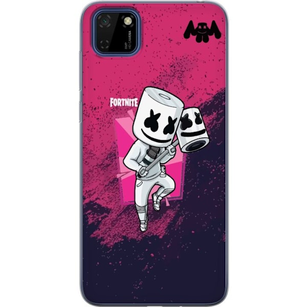 Huawei Y5p Läpinäkyvä kuori Marshmello Fortnite Skin Emote Gaming DJ Hahmo Suosittu Aihe Lapsi Nuori Trendi