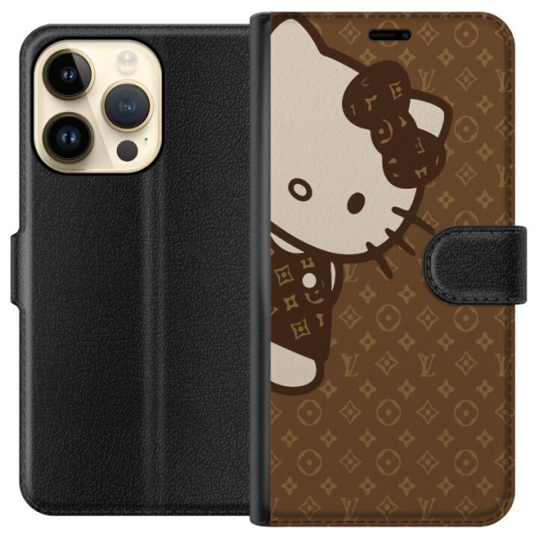 Apple iPhone 15 Pro Plånboksfodral Hello Kitty - LV