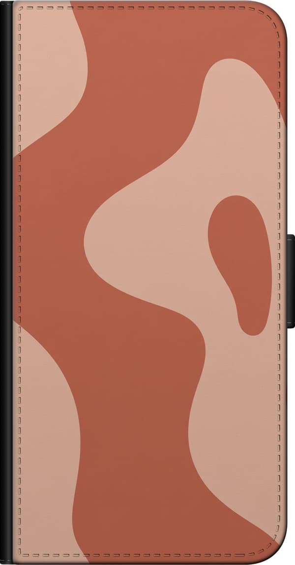 Kompatibel Tegnebogsetui til Xiaomi Redmi Note 9 Pro Orange terrakottabølger orange
