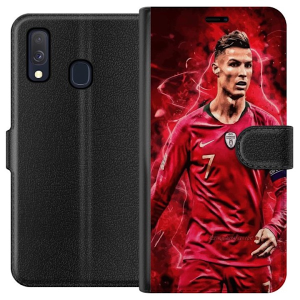 Samsung Galaxy A40 Plånboksfodral Ronaldo Skills – CR7 Design för Äkta Supporters