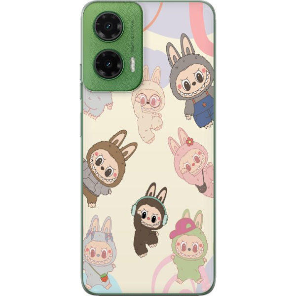 Motorola Moto G35 Läpinäkyvä kuori Labubu Pop Mart Kokoelma Motiivi Figuuri Kokoelma Suunnittelu Suosittu Taidelelu Pop Mart Luova Graafinen