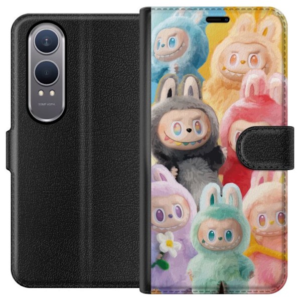 OnePlus Nord CE4 Lite Lompakkokotelo Labubu Luonnos Tyyli