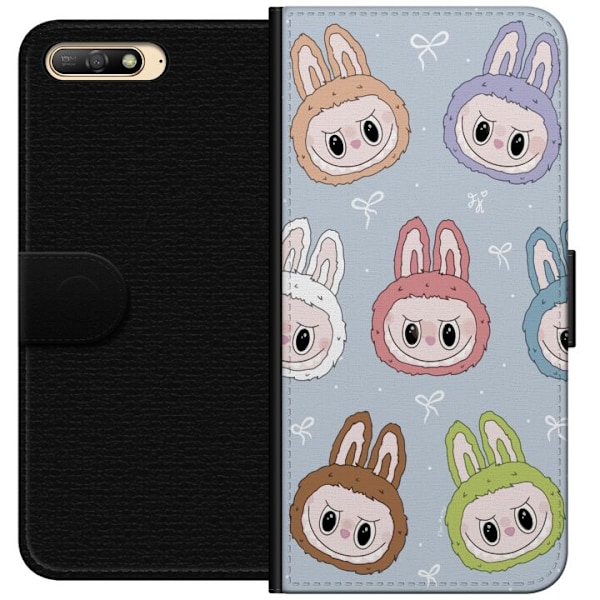 Huawei Y6 (2018) Tegnebogsetui Pastel Labubu