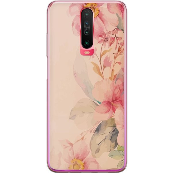 Xiaomi Redmi K30 Gennemsigtig cover Farverige Blomster