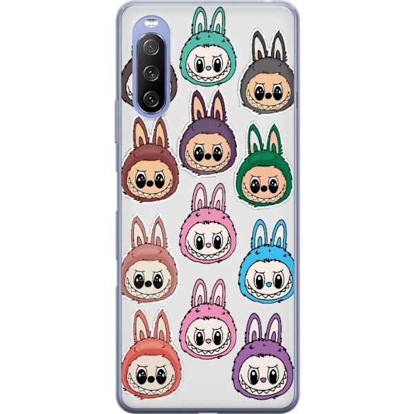Sony Xperia 10 III Lite Läpinäkyvä kuori Labubu Macaron Mon