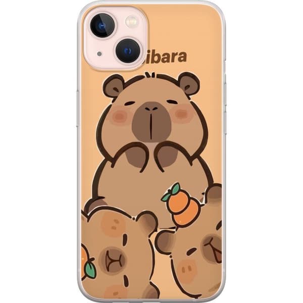 Kompatibelt Mobildeksel til Apple iPhone 13 mini Capybara søt figur søt trendy samler