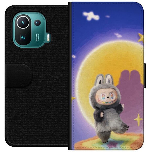 Xiaomi Mi 11 Pro Lompakkokotelo Labubu Neon Pop - Neonväri pop-taiteen hirviö