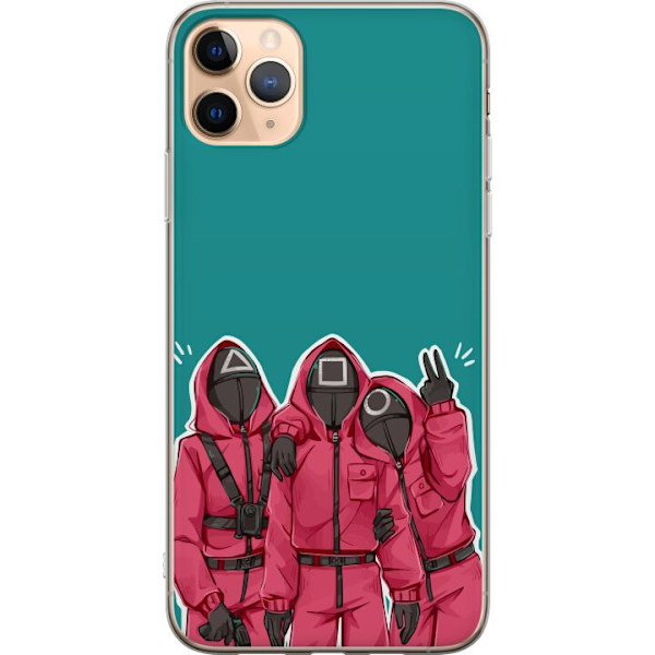 Apple iPhone 11 Pro Max Läpinäkyvä kuori Squid Game Hahmot Graafinen Suunnittelu Sarjakuvasarjan Hahmot Suosittu TV-Teema Aasialainen Tyyli Jännit