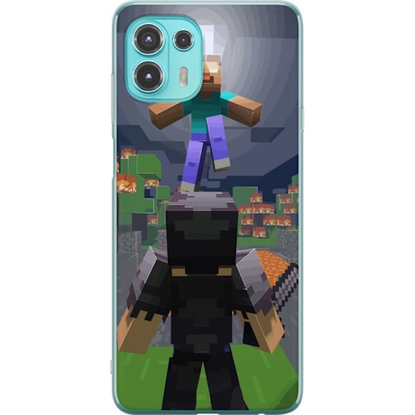 Motorola Edge 20 Lite Gjennomsiktig deksel Minecraft