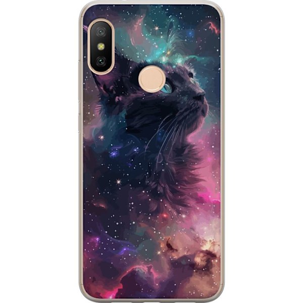 Xiaomi Redmi 6 Pro Genomskinligt Skal Katten i Galaxen