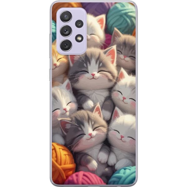 Kompatibelt Mobildeksel til Samsung Galaxy A52s 5G Sovande kattungar beige