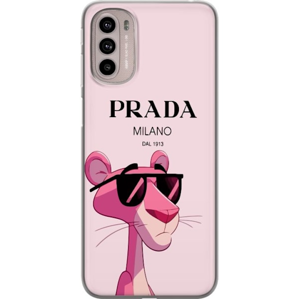 Motorola Moto G41 Läpinäkyvä kuori Prada Ruusupantteri