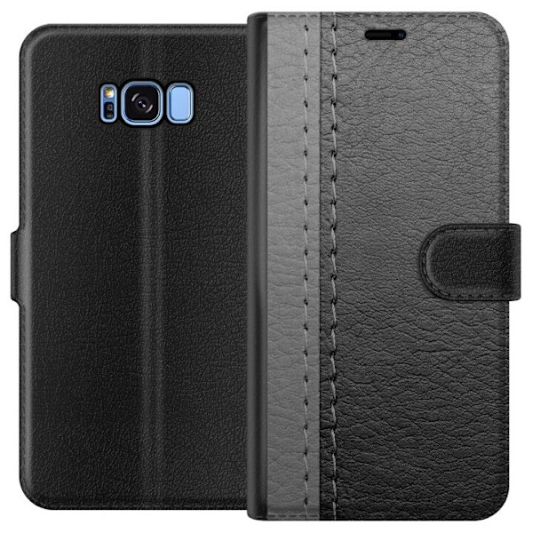 Samsung Galaxy S8 Plånboksfodral Black & Grey Leather