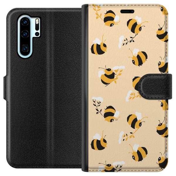 Kompatibelt Lommeboketui til Huawei P30 Pro Binkle Bee Mønster