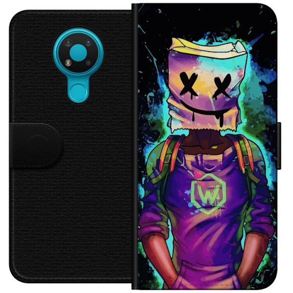 Nokia 3.4 Lompakkokotelo Fortnite Marshmello