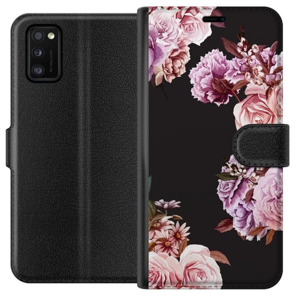 Kompatibel Tegnebogsetui til Samsung Galaxy A41 Blomster