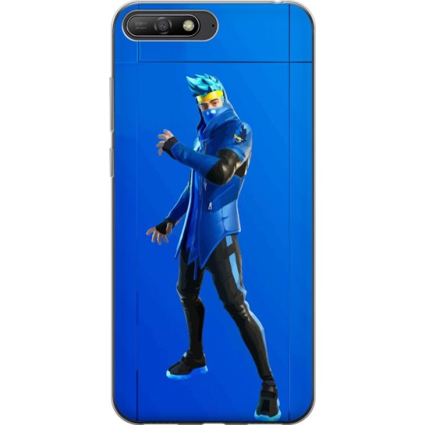 Huawei Y6 (2018) Gennemsigtig cover Fortnite - Ninja Blue
