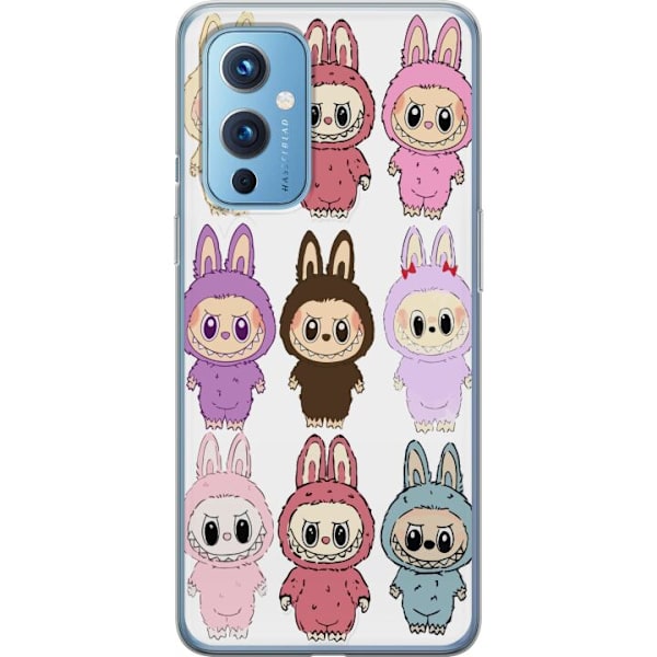 OnePlus 9 Genomskinligt Skal Labubu Pink Monster – Popkonst